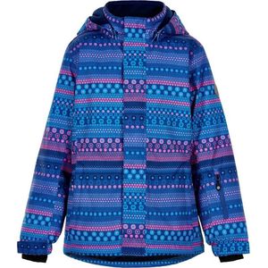 Color Kids - Ski-jas voor meisjes - AOP - Galactisch Blauw/Multi - maat 98cm