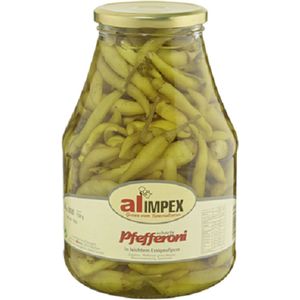 Alimpex hete groene pepers in azijn - 3 x 2,65 l doos