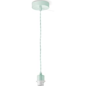 Home Sweet Home - Moderne verlichtingspendel Armis voor lampenkap - Groen - 10/10/89cm - hanglamp gemaakt van Metaal - geschikt voor E27 LED lichtbron - voor lampenkap met doorsnede max.55cm