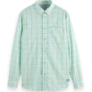 Scotch & Soda Neon Check Shirt Heren Overhemd - Maat XXL