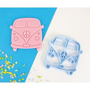 Hippie bus - Volkswagen koekvorm - uitstekers - koekjes - fondant - bakvorm
