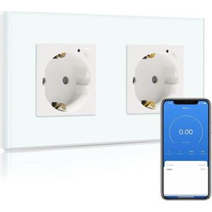 Slim Wifi Stopcontact met Energiemeter - Spraakbesturing & Schema, 16A Schuko - Compatibel met Alexa en Google Home
