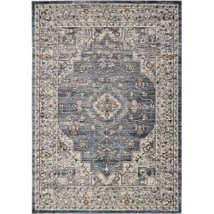 Vercai Rugs Troye Collectie - Laagpolig Vloerkleed - Meerkleurig Tapijt voor Woonkamer - Polyester - Blauw - 160x230 cm