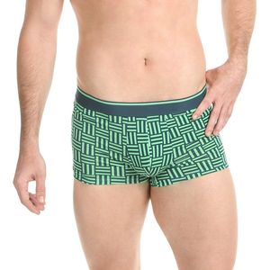 Bundies Onderbroek - Heren Boxershort - Trunk - Extra Zacht - Groen Met Streepjes - Maat S