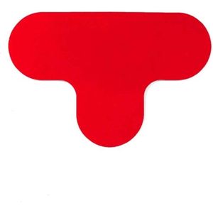 T-stuk - Rood 180 x 120 mm Anti-slip-vloersticker