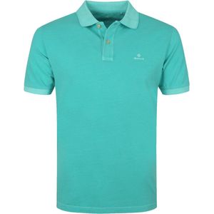 Gant - Sunfaded Polo Aqua Groen - Regular-fit - Heren Poloshirt Maat M