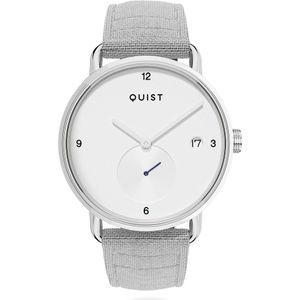 QUIST - Lott dameshorloge - grijs linnen - zilver - zilverwit - 36mm