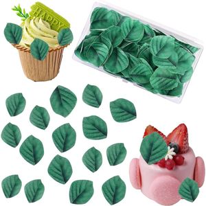 Inovra ® 100 Stuks Eetbare Groene Bladeren voor Taartdecoratie - Wafer Papier Cake Toppers