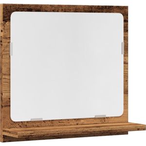 vidaXL - Badkamerspiegelkast - 40x11x37 - cm - bewerkt - hout - oud - houtkleurig