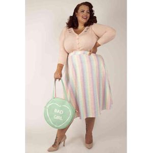 Voodoo Vixen - Curve Kim Love Heart Cardigan - 5XL - Roze