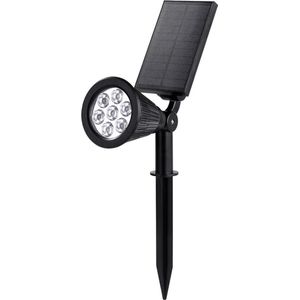 Iplux® Solar LED Tuinspot Pro - Compact en krachtig - 240 lumen - Hoge Kwaliteit - Warm Wit - IP65 Waterproof
