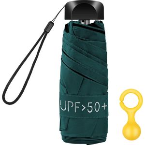 Miniparaplu, zakparaplu, zonwerende paraplu, UV-opvouwbare paraplu voor buiten, klein, lichtgewicht, UV-opvouwbaar voor volwassenen en kinderen