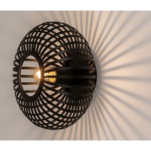 Lumidora Wandlamp 31117 - Voor binnen - FELIX - E27 - Zwart - IJzer - ⌀ 24 cm