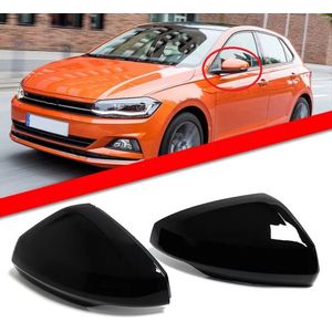 Geschikt Voor Volkswagen Polo MK6 AW Spiegel Spiegelkap Spiegelkappen Hoogglans Zwart R Line R20 GTI Look Vanaf 2018