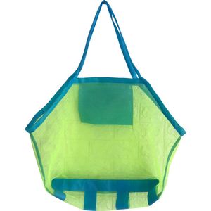 Somstyle Nettas Voor Strand Opvouwbaar - 45 x 30 x 45 cm - Tas voor Zand Speelgoed - Strandtas - Groen