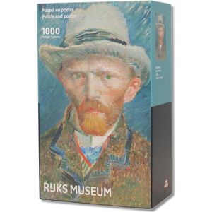 Legpuzzel met poster - Zelfportret - Van Gogh - Puzzel 1000 stukjes - Rijksmuseum