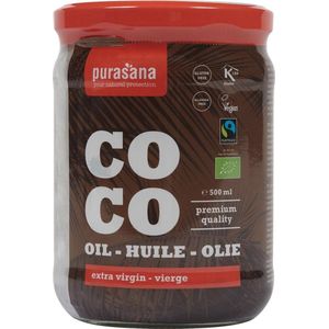 COCO Extra Virgin Kokosolie 500 Ml (500 Ml) - Purasana