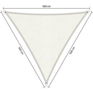 Shadow Comfort® Gelijkzijdige driehoek schaduwdoek - UV Bestendig - Zonnedoek - 360 x 360 x 360 CM - Arctic White