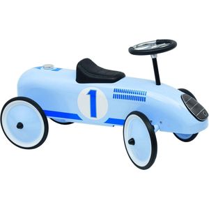 Goki Loopauto nummer 1 blauw