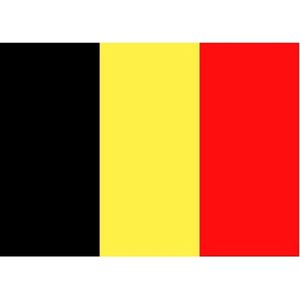 20x Binnen en buiten stickers Belgie 10 cm - Belgische vlag stickers - Supporter feestartikelen - Landen decoratie en versieringen