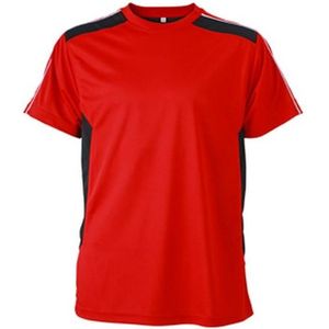 James and Nicholson Uniseks handwerkslieden T-Shirt (Rood/zwart)