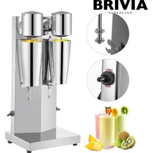 Brivia Milkshake Maker - Milkshake Machine - Smoothie Maker - Cocktail Maker - RVS - 2x Gratis 800ml Roestvrije bekers - 180W