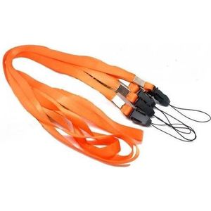 CKB ltd keykoord oranje – keycords metalen haak set 50 stuks keykoords / lanyards rode keycord sleutelhanger met koord lanyard sleutelkoord trekkoord schouderriem sleutels houder key cord clip nekkoord en speld plastic nek halskoord sleutel nekriem