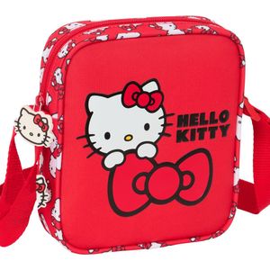 Safta - Hello Kitty Mini Schoudertas - Rood - Polyester - 18 x 16 x 4 cm