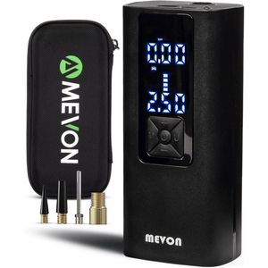 Mevon Airmate MV03 Elektrische Fietspomp - Compressor Bandenpomp - Draagbare Luchtcompressor - 6000 mAh - Incl. Hardcase - Fiets/Auto/Motor/Bal
