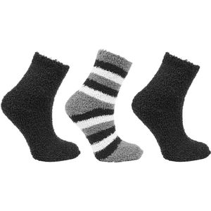 Huissokken | Extra zacht | Kleur: Grijs | Maat: 36-41 | Aantal: 3 paar