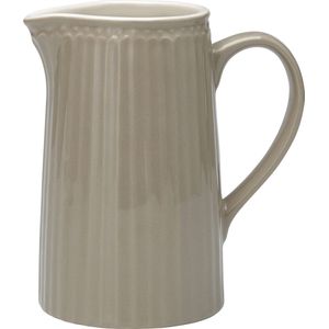 Greengate Schenkkan / Waterkan Alice warm grijs (1 liter) H 17.6 cm