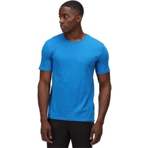 Het Regatta Tait T-shirt met korte mouwen - heren - sneldrogend - vochtdoorvoerend - Blauw