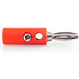 Banaan connector voor luidsprekerkabel tot 4 mm / rood