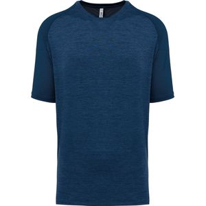 Tweekleurig padel T-shirt heren met korte mouwen 'Proact' Navy/Marl Navy - XXL