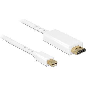 Premium Mini DisplayPort 1.1a naar HDMI 1.3 kabel (Full HD 1080p) / wit - 1 meter