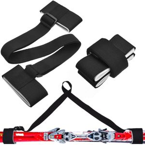 HIGH-QUALITY Ski strap draagband verstelbaar – band drager skitas skihoes – skidrager voor kinderen en volwassenen - Wintersport gadgets