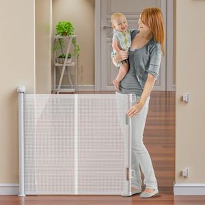 Traphekje uitschuifbaar voor baby's en honden, uitbreidbaar tot 140cm Uniek ontwerp met versterkte glasvezelstang voor maximale stabiliteit Gemakkelijke bediening met één hand