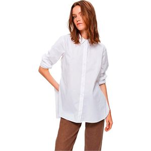 SELECTED Ori Side Shirt Met Korte Mouwen Dames - Bright White - 38