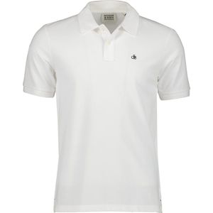 Scotch and Soda - Pique Polo Wit - Slim-fit - Heren Poloshirt Maat XXL