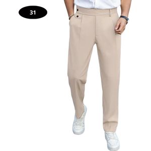 Nivard Golfbroek Heren - Golfkleding - Golfen - Golf Accessoires - Nette Pantalon - Abrikoos S - Maat 46