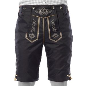 Tannhauser Lederhose heren Karl Oktoberfest Heren Carnavalskleding Heren Lederhosen Man - Zwart -Polyester -XL