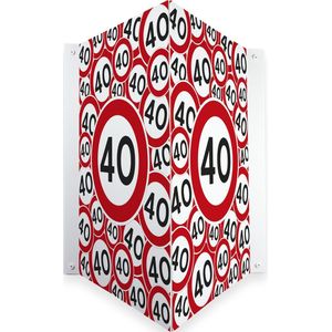 Raambord 40 jaar | 100 X 70 CM | leeftijdsbord | Raambord | Raamdecoratie verjaardag | Hoera 40 jaar | Feest | Verjaardags decoratie | Feest decoratie | Makelaarsbord