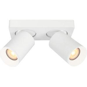 Plafondlamp Mega 2L Wit - excl. 2x GU10 lichtbron - IP54 - Dimbaar > spots verlichting led wit | opbouwspot led wit | plafondlamp wit | badkamerlamp wit | spot badkamer wit | opbouwspot badkamer wit | spotje led wit