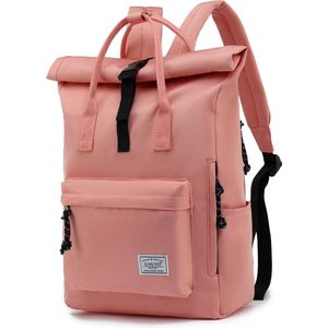 TAN.TOMI Rugzak Meisje, Rolltop Rugtas - Rugzakken-School, Rugtas voor Kinderen, Tieners, Waterdicht - Boekentas, 15-20 liter - Roze