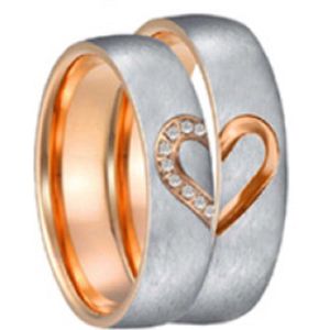 Jonline Prachtige Ringen voor hem en haar|Trouwringen|Vriendschapsringen|Relatieringen|Hart| Rosé