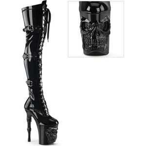 Pleaser - RAPTURE-3028 Plateau Overknee Laarzen - US 6 - 36 Shoes - Zwart