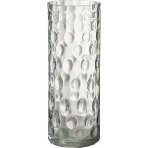 J-Line Vaas Cylinder Rond Glas Transparant - Bloemenvaas 40.00 cm hoog