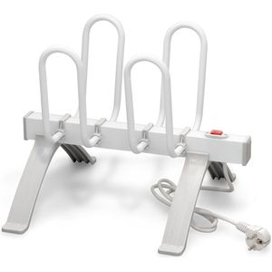 AIVA Home Elektrische Schoenendroger - 2 Paar - Schoen Droger - Schoen Laars Droger Verwarmer - Elektrische Schoenenrek - Droge Schoenen - Super Zuinig Schoendroger - Draagbare Verwarming - Wit