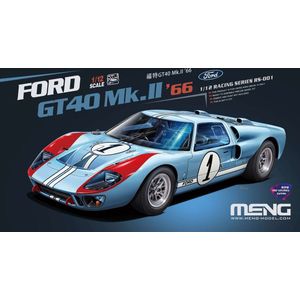 1:12 MENG RS001 Ford GT40 Mk.II'66 Car - Pre Colored Edition Plastic Modelbouwpakket