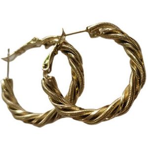 Twisted Hoops Earrings Gold 14K